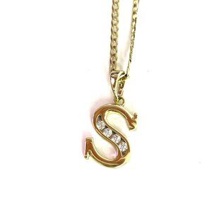!Charm Chikk Initial Pendant Necklace (S)!!